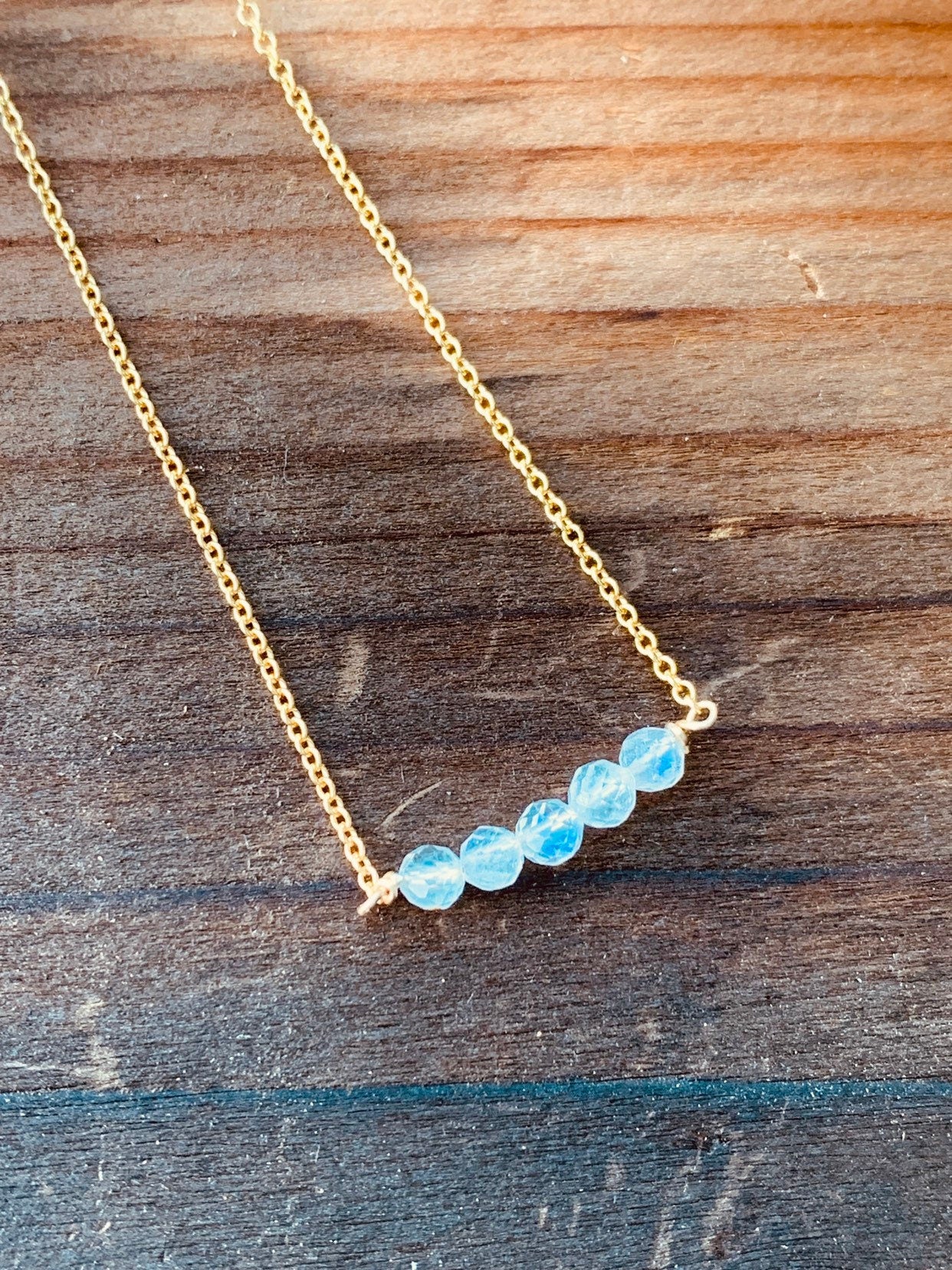 Gold Moonstone Necklace