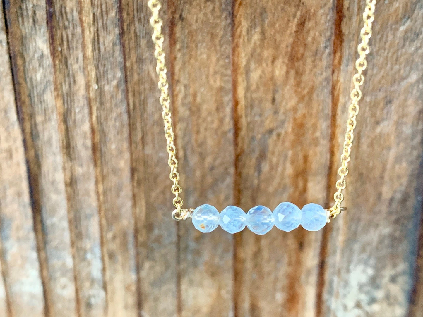 Gold Moonstone Necklace