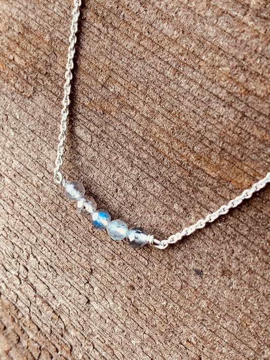 Silver Labradorite Necklace