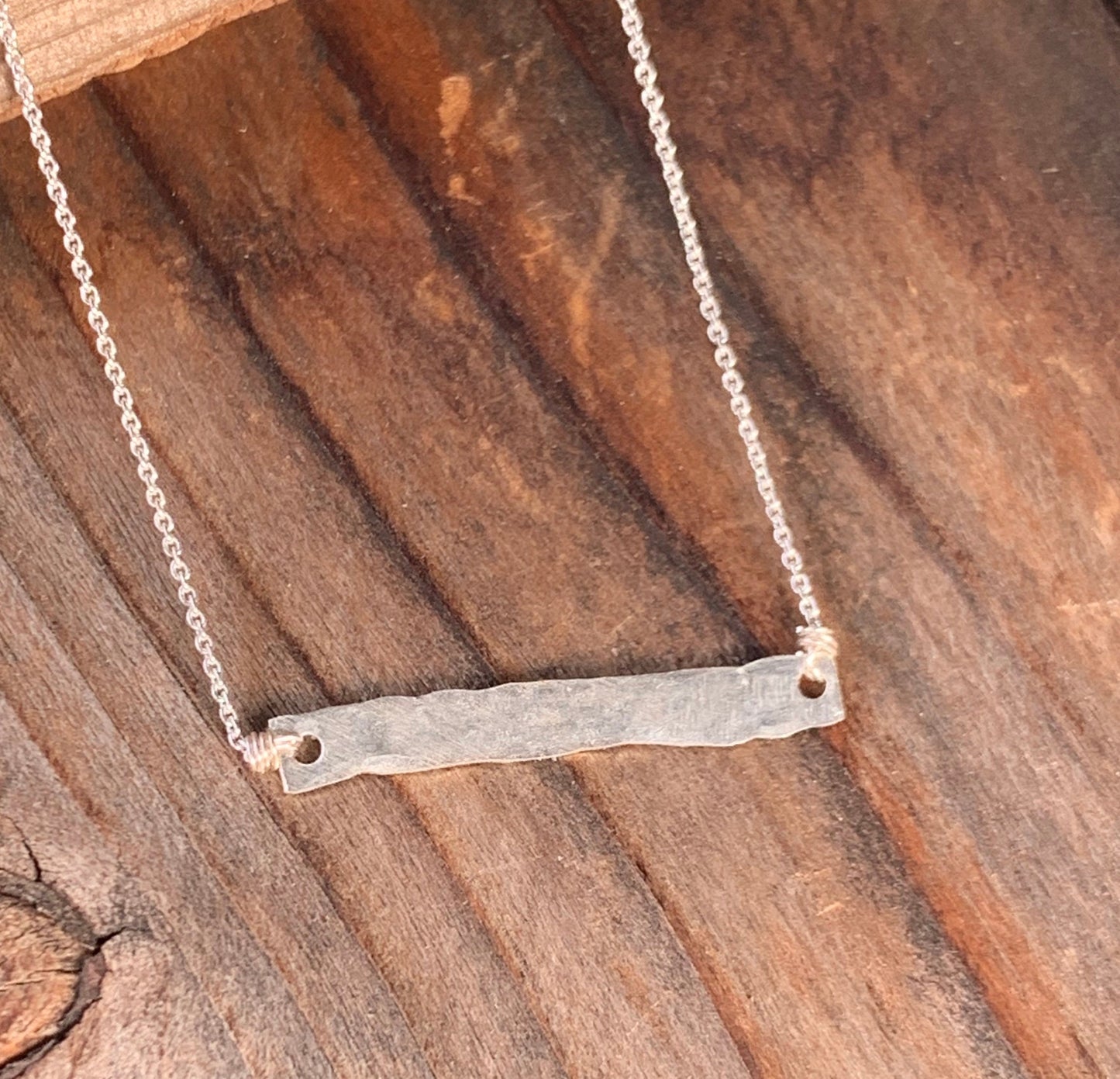 Hammered Bar Necklace