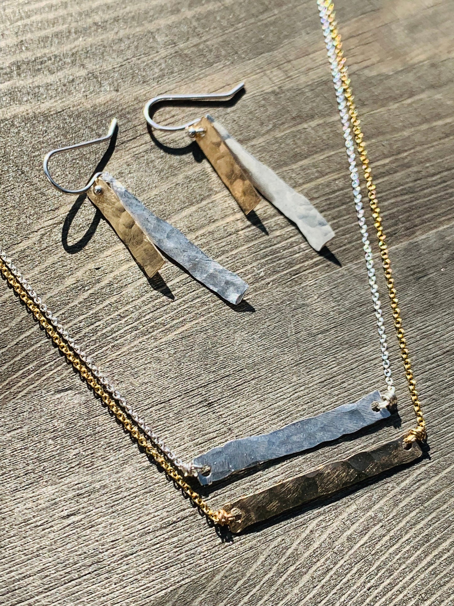 Hammered Bar Necklace