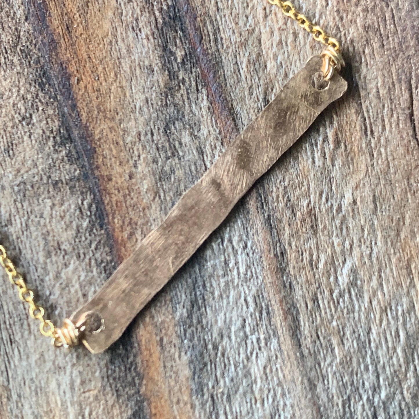 Hammered Bar Necklace