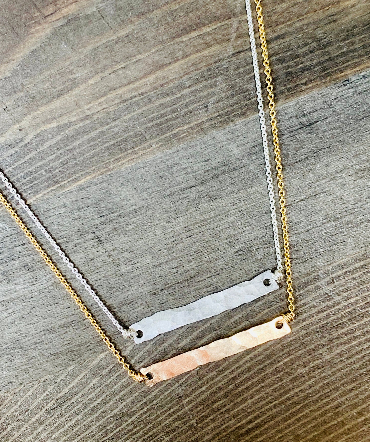 Hammered Bar Necklace