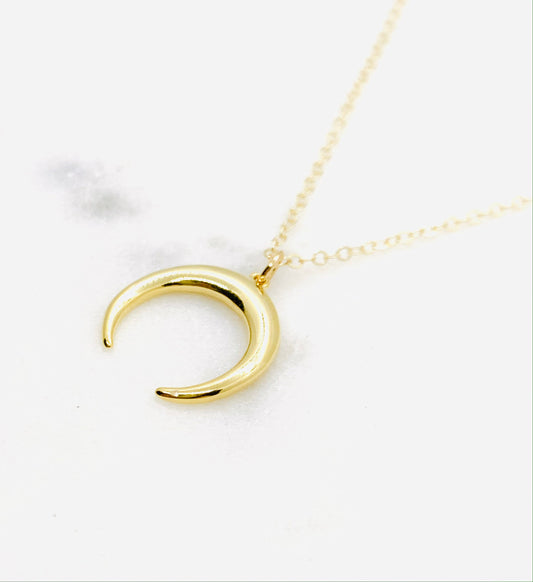 Simple Crescent Moon Necklace