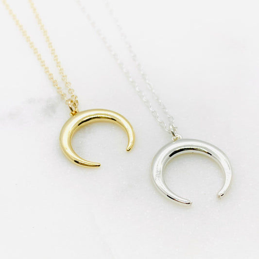 Simple Crescent Moon Necklace