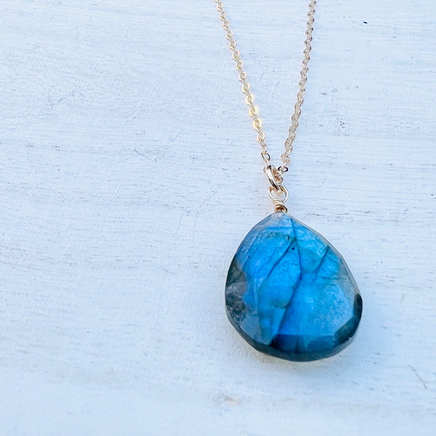 Labradorite Drop Necklace