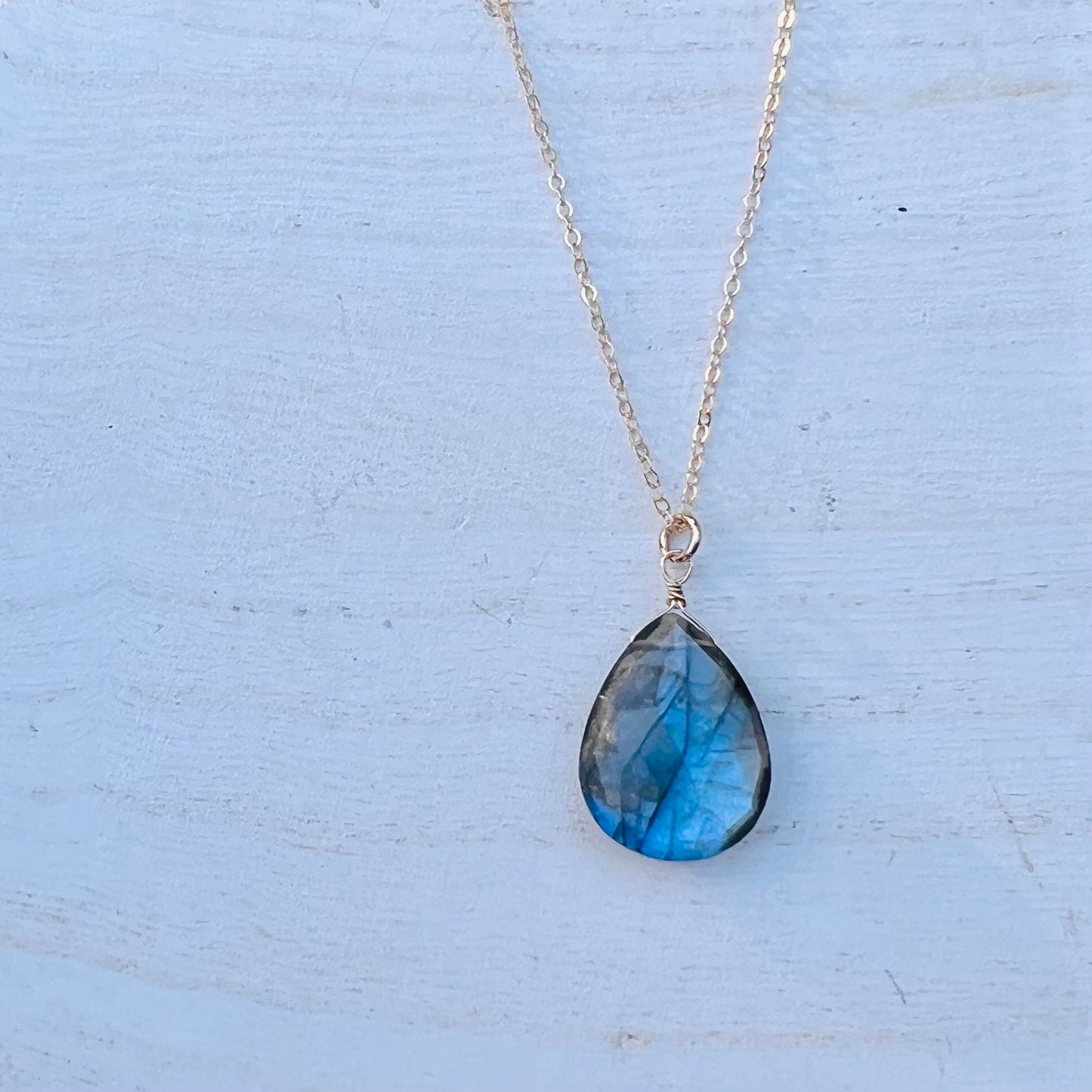 Labradorite Drop Necklace