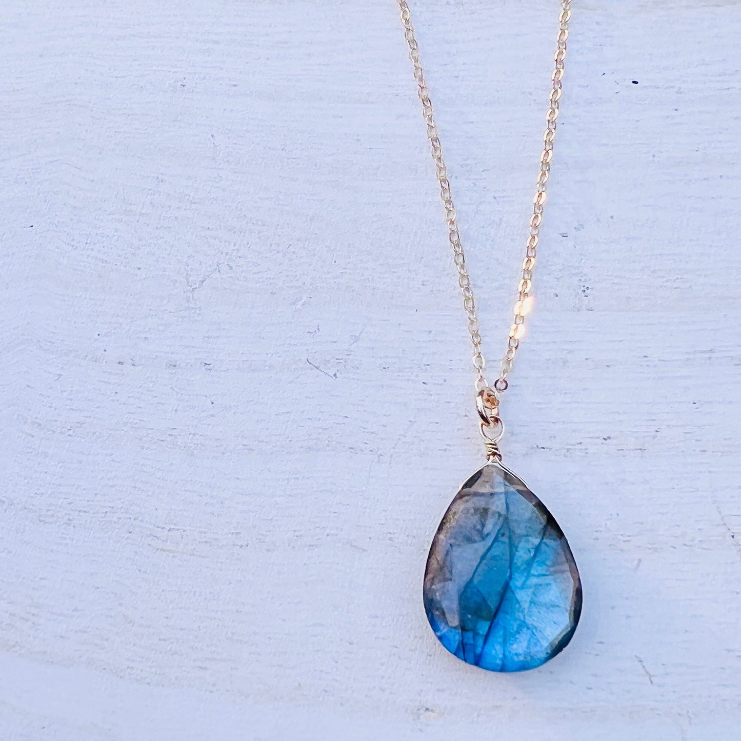 Labradorite Drop Necklace