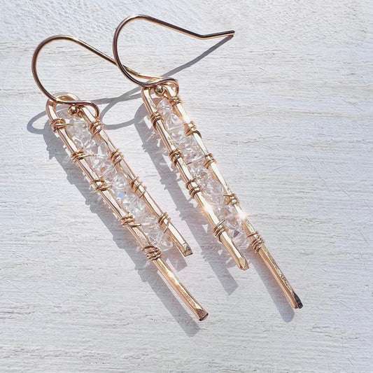 Herkimer Diamond Dangle Earrings