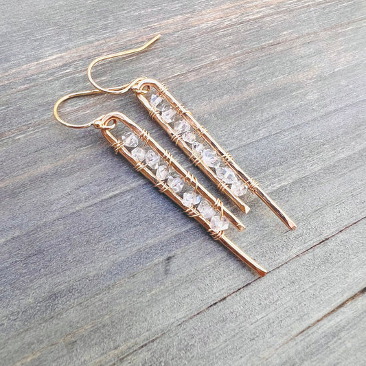 Herkimer Diamond Dangle Earrings